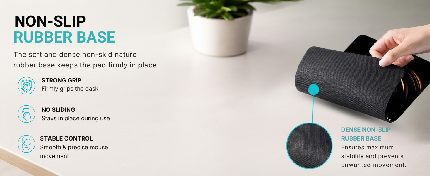 STRIFF Mpad Mouse Mat 230X190X3mm Gaming Mouse Pad, Non-Slip Rubber Base, Waterproof Surface, Premium-Textured, Compatible with Laser and Optical Mice(Universe Black)