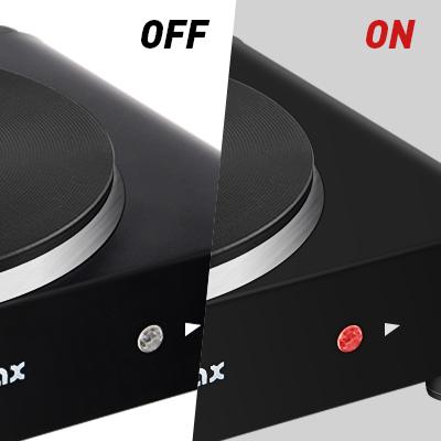 Cusimax Hot Plate Electric Burner Single Burner Cast Iron hot plates for cooking Portable Burner 1500W with Adjustable Temperature Control Stainless Steel Non-Slip Rubber Feet, Upgraded Version