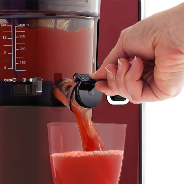 Omega Pure Press Cold Press, Vertical Low-Speed Juicer, in Red (VSJ843QR)