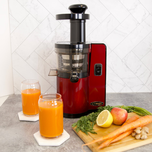 Omega Pure Press Cold Press, Vertical Low-Speed Juicer, in Red (VSJ843QR)