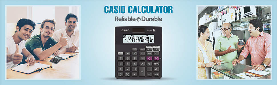 Casio MJ-12D 150 Steps Check and Correct Desktop Financial Calculator, Black
