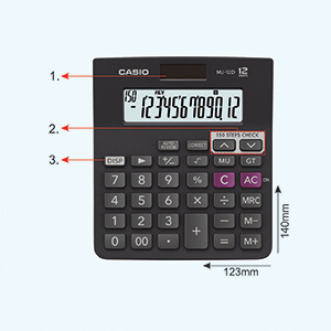 Casio MJ-12D 150 Steps Check and Correct Desktop Financial Calculator, Black