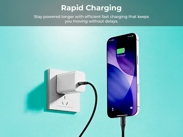 Zebronics Type-C Fast Charging Cable, Upto 480 Mbps, 36W Rapid Charge, 3A Output, Charge & Sync Data Cable, 1 Meter Length, Tangle-Free Durable Design (CU300T)