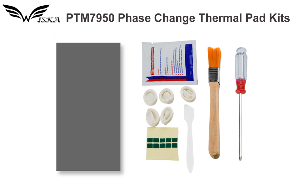 PTM7950 Thermal pad 40x80x0.25mm phase change thermal pad, Aukuoy Highly conductive silicone grease 8.5W/mK CPU thermal paste for PS5 CPU GPU SSD M.2 laptop