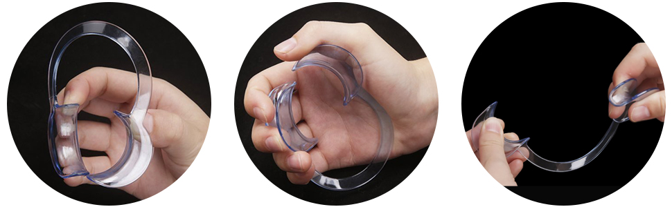 30-Pack Dental Cheek Retractor, Professional Autoclavable Mouth Opener Retractors, 100% BPA-Free, for Dentist, Teeth Whitening, Party, Mouthguard Challenge Game - Size M, Clear