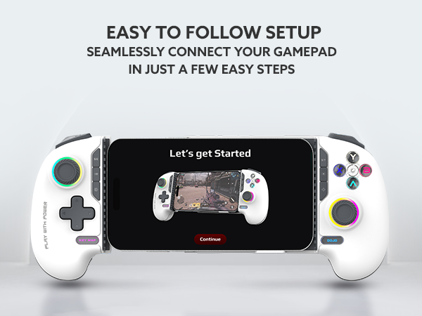 EvoFox Deck 2 Smartphone Gamepad with Hall Effect Triggers & Joysticks | Bluetooth Wireless Controller for Android, iOS, Windows, macOS & Nintendo Switch | Key Mapping, Macro Buttons, RGB Lighting