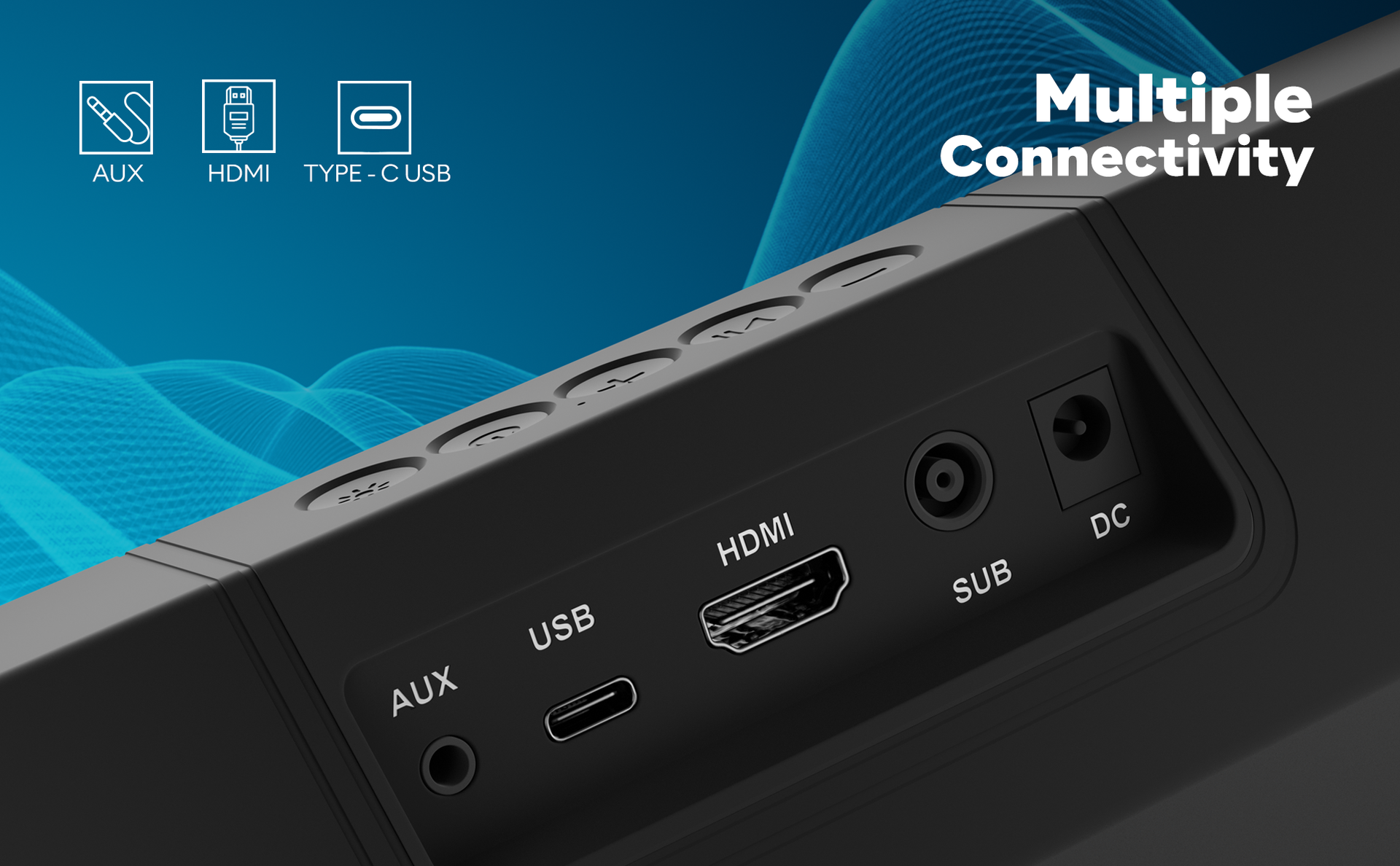 GOVO GOSURROUND 600 | 90W Soundbar | 2.1 Channel Home Theatre | Deep Bass from 4” Subwoofer | BT v5.3, HDMI, AUX, USB Connectivity | 5 EQ Modes
