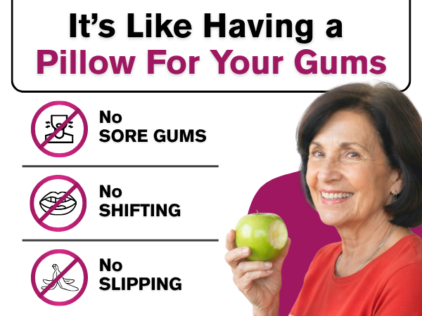 Cushion Grip Thermoplastic Denture Adhesive – Refits & Tightens Dentures, Works Like a Denture Reliner for a Secure, Comfortable Fit, Holds Up to 4 Days, Glue-Free, Waterproof & Zinc-Free - 1 oz