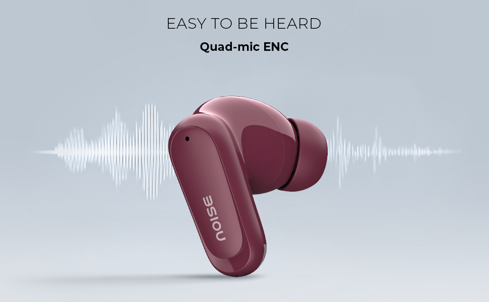 Noise Newly Launch Buds Play Truly Wireless Earbuds with 40H of Playtime, Quad Mic with ENC, Low Latency for Gaming (Up to 50 Ms), 13mm Driver, BT V6.0(Charcoal Black)