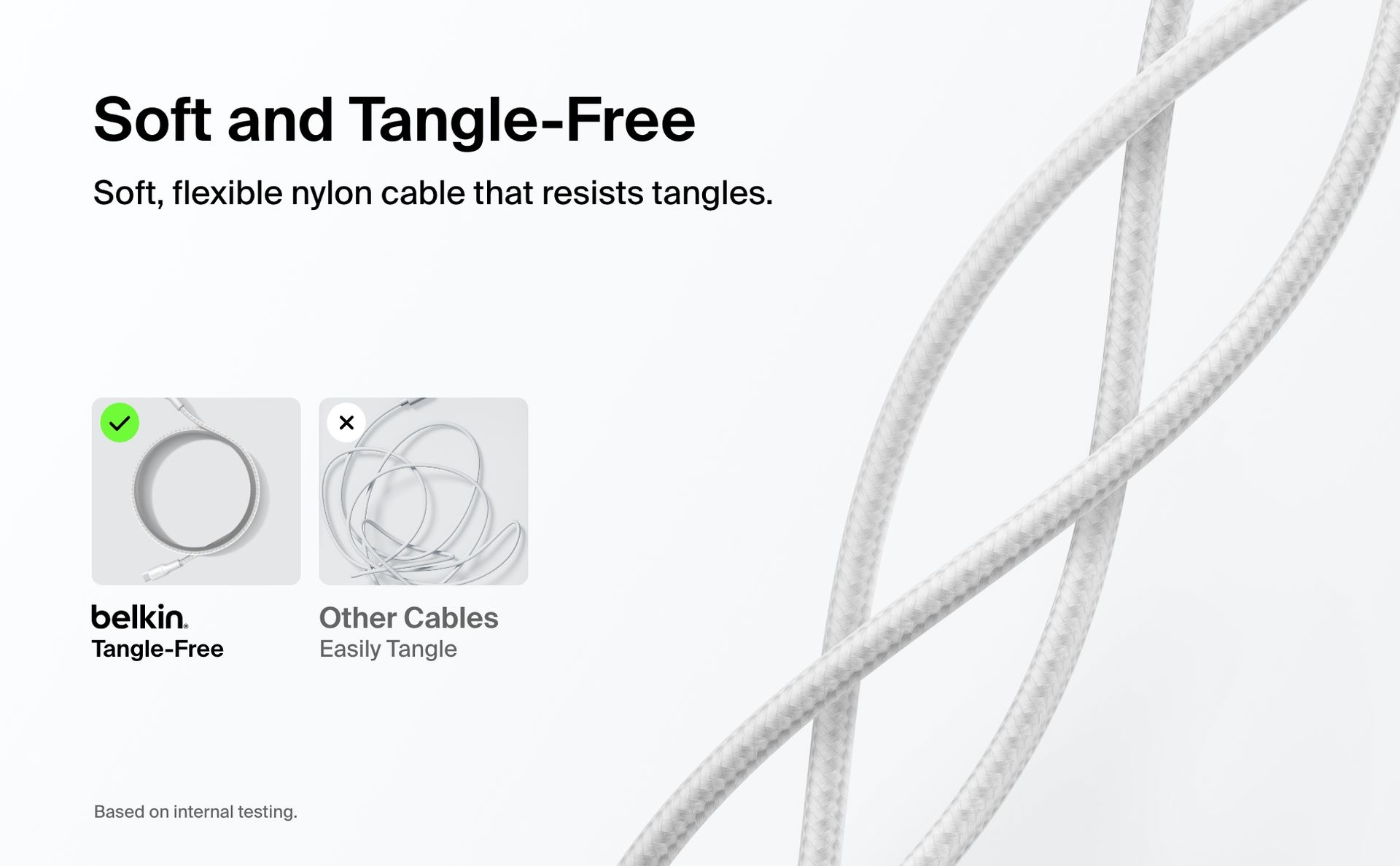 Belkin Apple Certified USB-C to USB-C Braided Nylon Cable 1M | Fast Charging Cable | Type C Charger Cable for iPhone 17, 16, Galaxy S25, Pixel 9, MacBook, iPad Pro | 2 Years Warranty | White