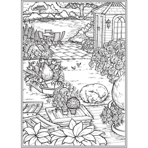 Creative Haven Country Gardens Coloring Book (Adult Coloring Books: In The Country)