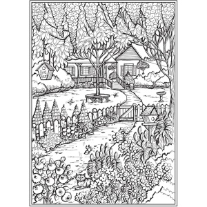 Creative Haven Country Gardens Coloring Book (Adult Coloring Books: In The Country)