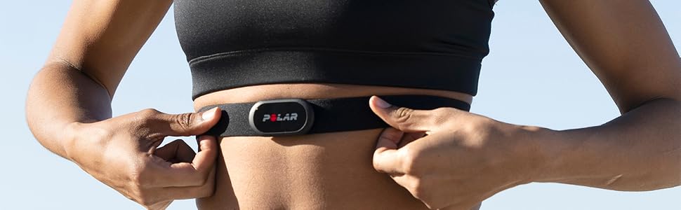 Polar H10 Heart Rate Monitor Chest Strap - ANT + Bluetooth, Waterproof HR Sensor for Men and Women-Black M-XXL