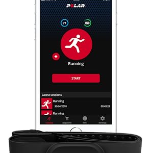 Polar H10 Heart Rate Monitor Chest Strap - ANT + Bluetooth, Waterproof HR Sensor for Men and Women-Black M-XXL