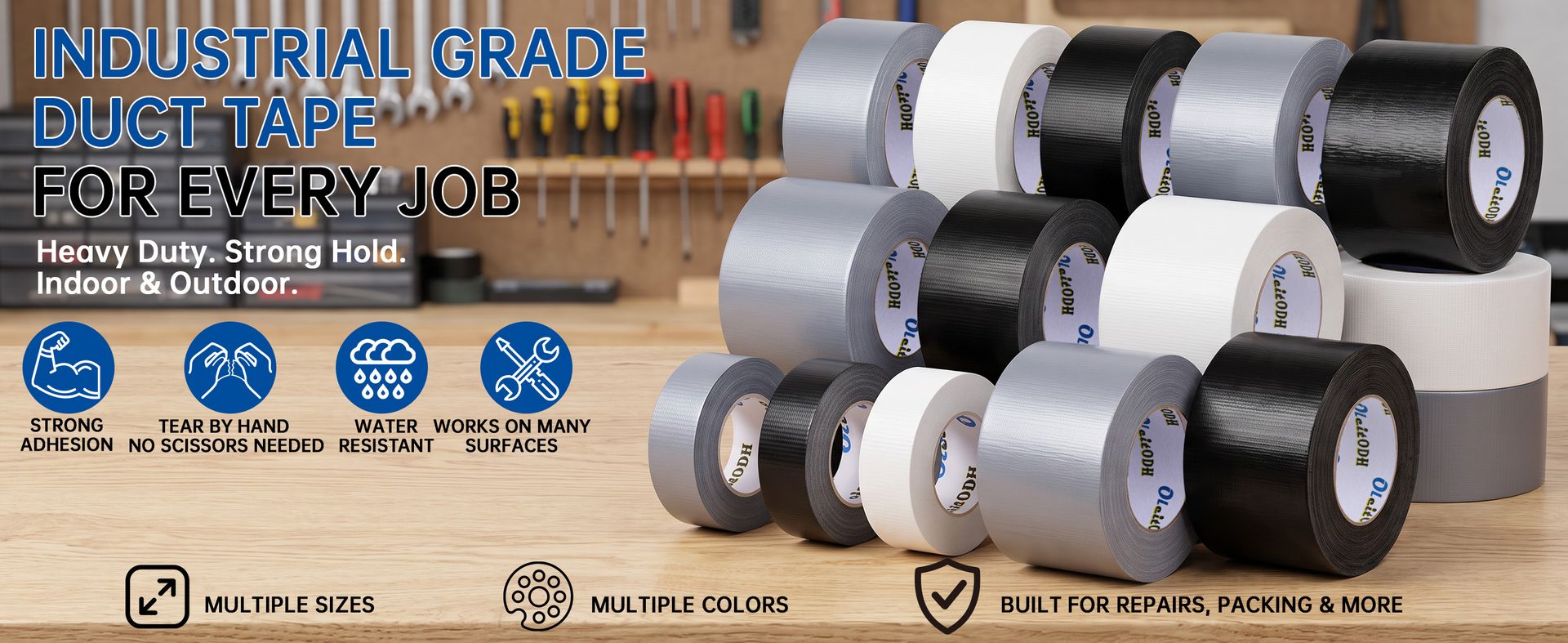 Oleitodh Silver Duct Tape Bulk, 2 Inches x 30 Yards, 22 Pack