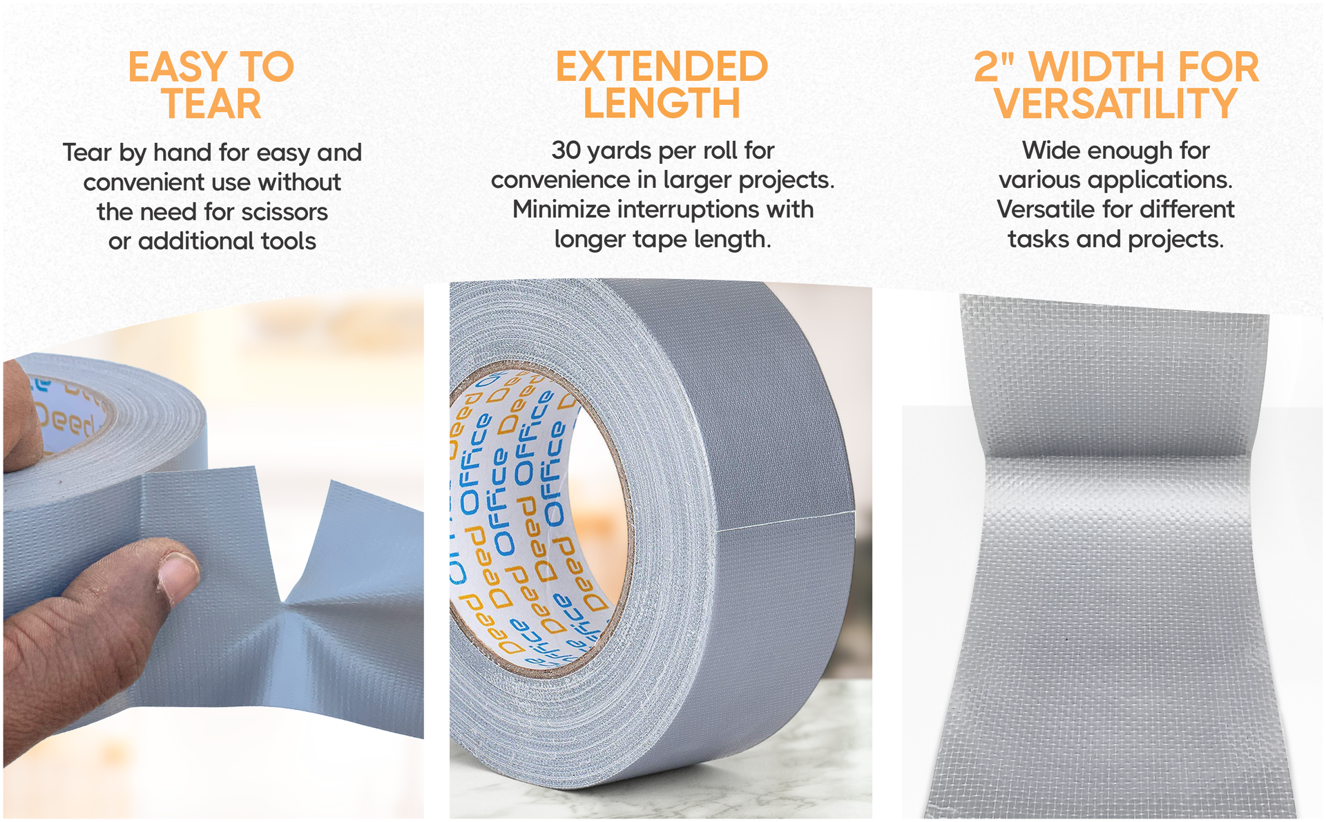 12 Pack Duct Tape Heavy Duty Waterproof, Bulk Silver Tape 30 Yards x 2 Inch