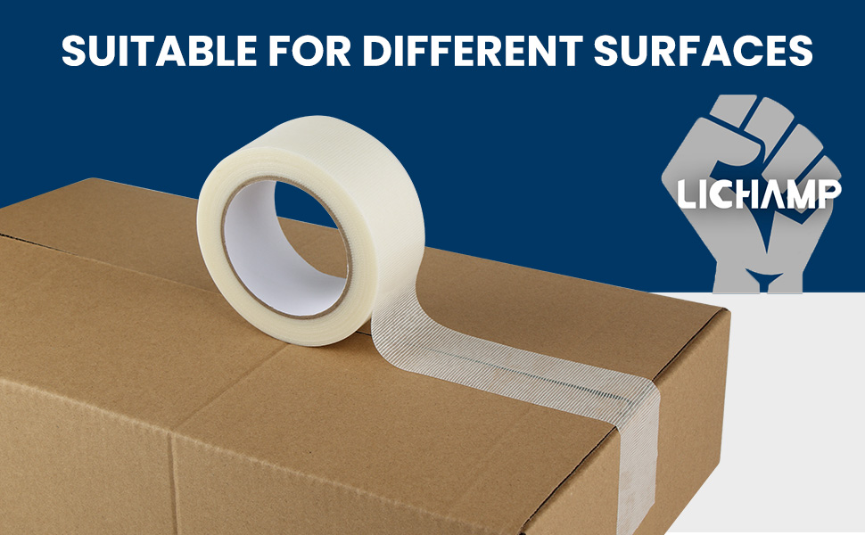 Lichamp Clear Duct Tapes Heavy Duty, Waterproof No Residue Clear Duct Tape for Packaging Taping Sealing Repairing Tying, Thick & Wide Tape for DIY or Commercial Use, 2 inches x 25 Yards