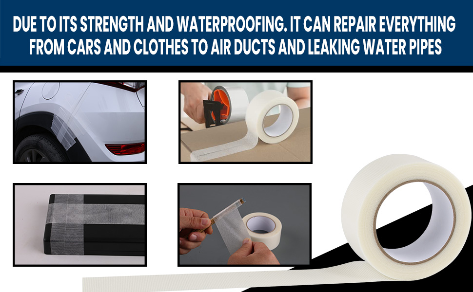 Lichamp Clear Duct Tapes Heavy Duty, Waterproof No Residue Clear Duct Tape for Packaging Taping Sealing Repairing Tying, Thick & Wide Tape for DIY or Commercial Use, 2 inches x 25 Yards