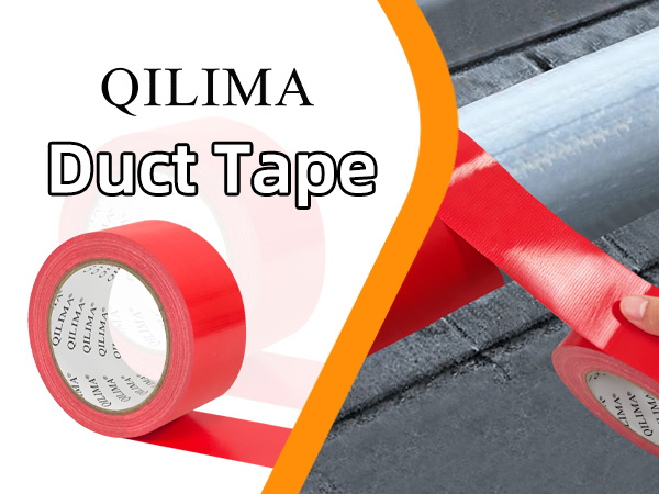 QILIMA 5-Pack Red Duct Tape, Professional Grade Duct Tape for Photographers,Industrial, Professional Use, 2 Inch X 30 Yards