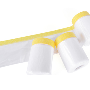 TAPEBEAR Pre-Taped Masking Film Tape and Drape 22" x 30Yards 3Rolls