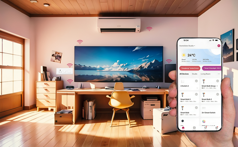 HomeMate Smart Home Kit for 1BHK (Lite), Smart Retrofit Switches to Automate 5 Lights,1 Fan and IR devices, No re-wiring required, Compatible with Alexa, Home & Siri Shortcuts…