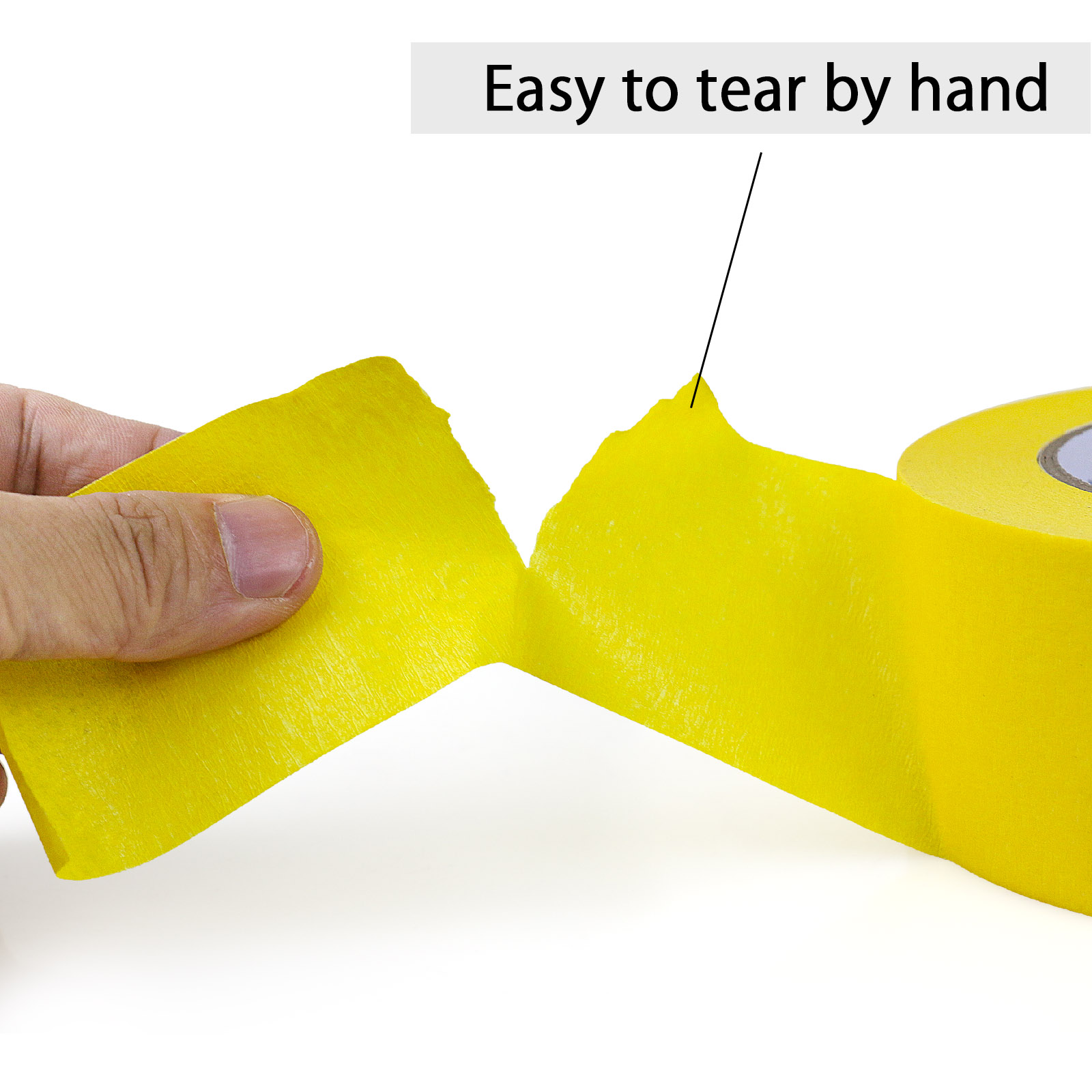 BOMEI PACK 3 Pack Yellow Painters Tape, 2 inch x 30yds, Premium Painting Masking Tape, Clean Release Paper Tape for Home and Office