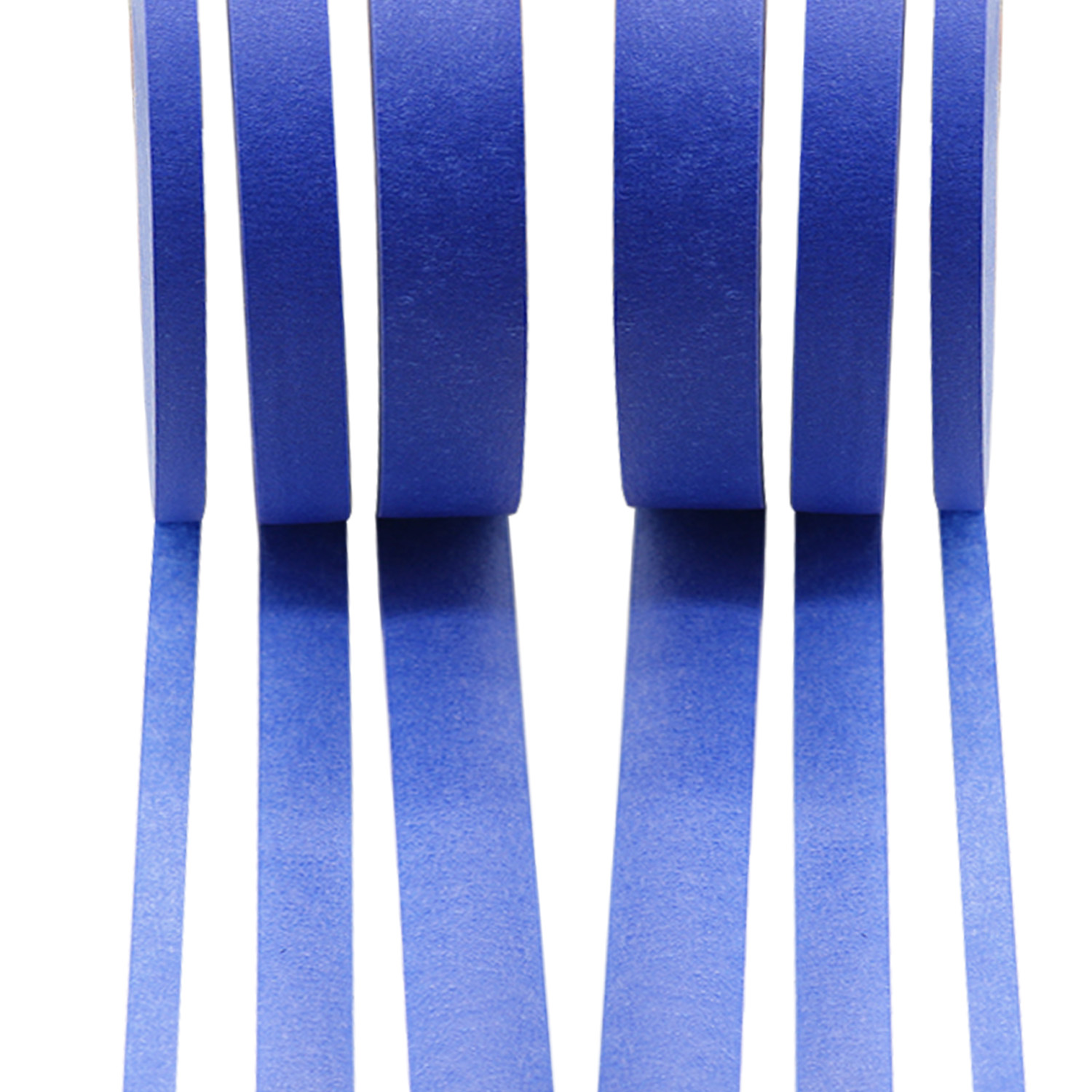 BOMEI PACK 6Pack Blue Painters Masking Tape, 1/4” 1/2” 3/4” X 60yds Multi Size Painting Paper Tape, Clean Removal with No Residue
