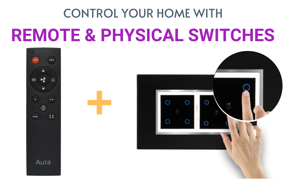 Aura Home Automation Remote Controlled Switches (Four Channel Switch V2)