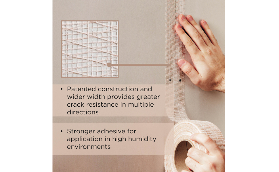 ADFORS FibaTape FDW8666-U 2-3/8x250 Extra Strength Drywall Joint Tape, Beige