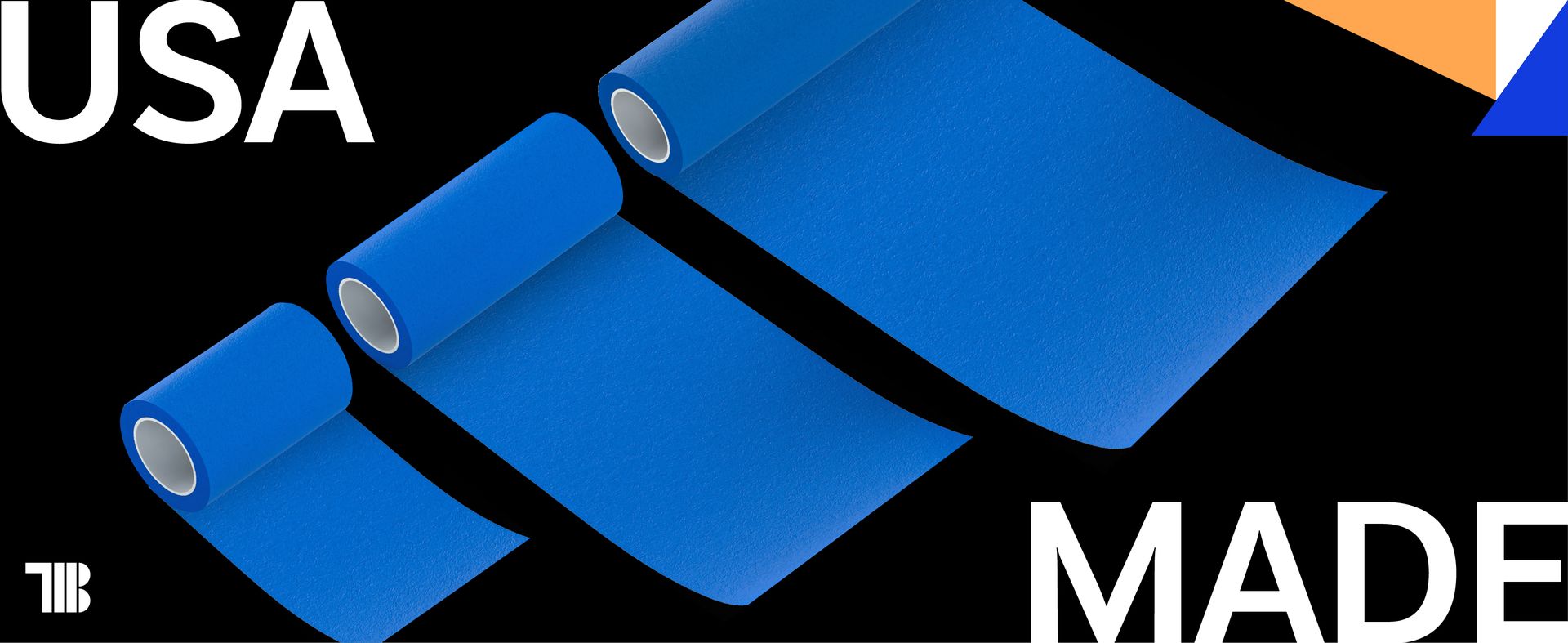 TapeManBlue Wide Blue Painters Tape, 12 inch x 60 yds, Made in America, Great Masking Tape for 3D Printing and Laser Cutting, Removes Cleanly for 21 Days