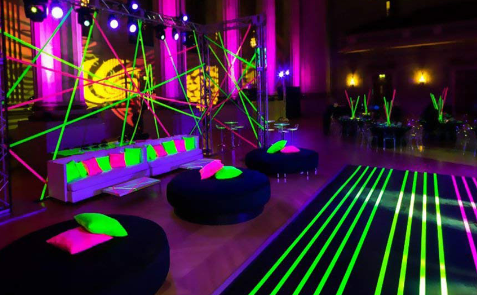 Fluorescent Green Gaffer Tape Neon Green Gaffers Spike Tape Black Light UV Reactive Fluorescent Spike Tape for Stage,Party Play Grid Floors Color Coding Art Crafts(1IN x 33 Feet) (Green)