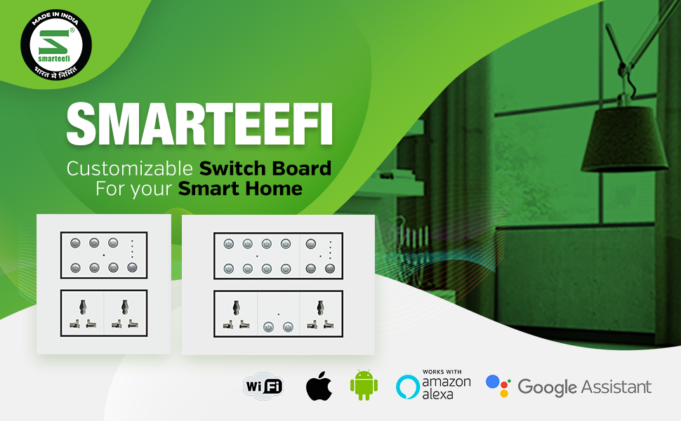 Smarteefi Touch 16A WiFi Smart Switch, Execute Schedule even if no Internet, Compatible with Alexa/ Home (White)
