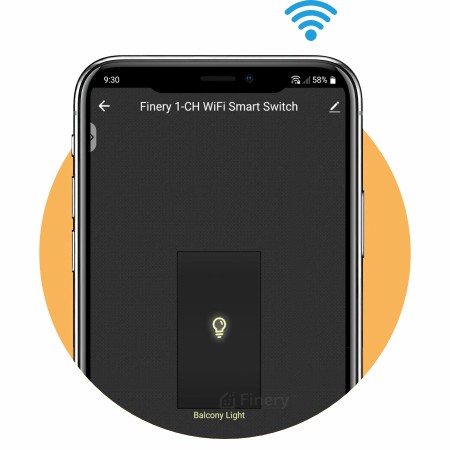 Finery 220 Volts (AC) Wifi 1 Way Smart Rocker Switch With Energy Monitoring Retrofit Supports Manual Button Compatible With Alexa & Home, Multicolor