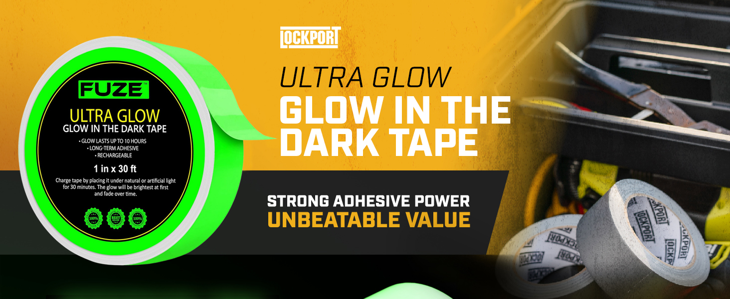Glow in The Dark Tape 30 Ft x 1 Inch – 2 Pack for Halloween & Night Decor