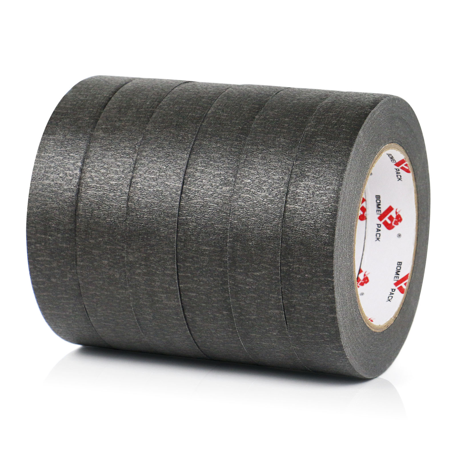 BOMEI PACK Black Painters Tape 0.94 Inches x 60 Yards, Black Masking Tape for Painting, Crafts and DIY - Professional Grade Paint Tape, No Residue and Easy Removal, 6 Pack
