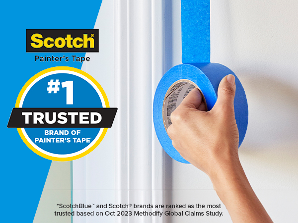 Scotch Painter's Tape 1.41 inches Original Multi-Surface Painter's Tape, x 60 yards (360 yards total), 2090, 6 Rolls, Blue, 6 Foot