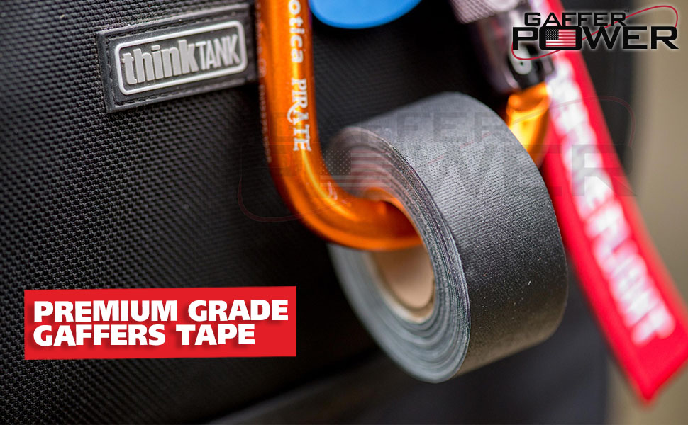 Gaffer Power Mini Gaffer Tape, Black, 1 Inch x 8 Yards, 4 Pack