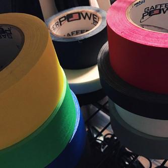 Gaffer Power Mini Gaffer Tape, Black, 1 Inch x 8 Yards, 4 Pack