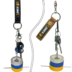KUNN Electrical Tape Holder, Dual-Use Thong, Enhanced Fast Holder Chain for Tool Belt With Keyring, Snap Loop and Button