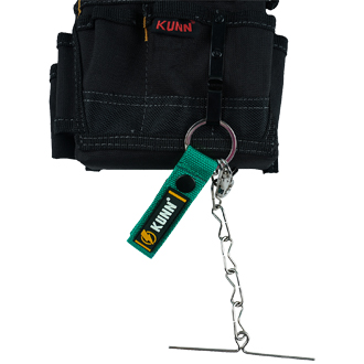 KUNN Electrical Tape Holder, Dual-Use Thong, Enhanced Fast Holder Chain for Tool Belt With Keyring, Snap Loop and Button