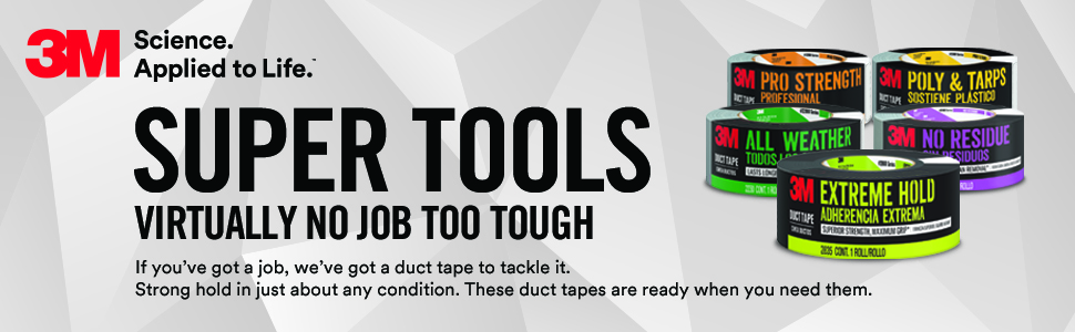 3M All Weather Black Duct Tape, 1.88 in x 30 yd, UV/Water Resistant