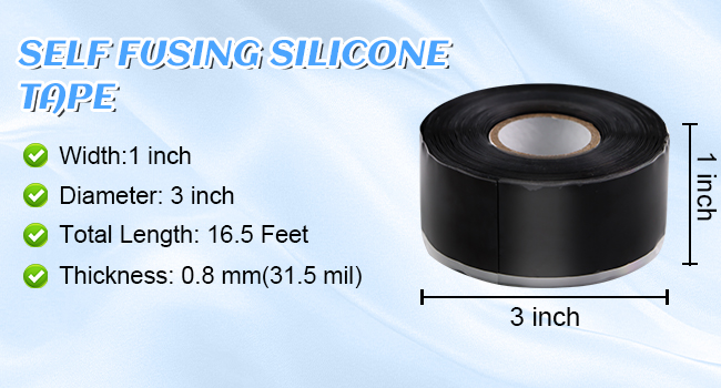FOURGUN Self Fusing Silicone Tape Waterproof Leak Proof Pipe Repair
