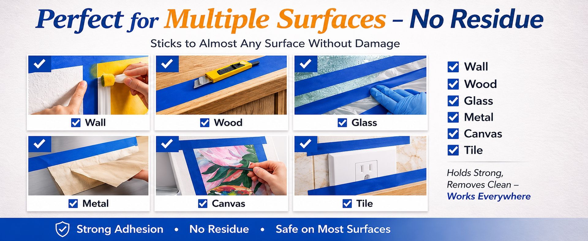 Blue Painters Tape 1 Inch Wide, 7 Rolls Masking Tape 0.98 in x 25 Yds, Clean Removal Blue Masking Tape No Residue, Easy Tear Paint Tape for Wall Painting, Trim, Windows & Home Improvement