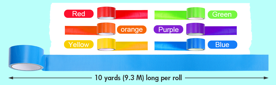 36 Rolls Colored Duct Tape Bulk 10 Yards x 2 Inch Rainbow Heavy Duty Waterproof Colorful Duck Tape for DIY Craft Art Packaging Color-Coding Home School Office(Multi Colors)
