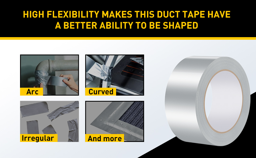 Lichamp 6 Rolls Duct Tapes, Silver Gray Duct Tape, 2 Inches x 25 Yards