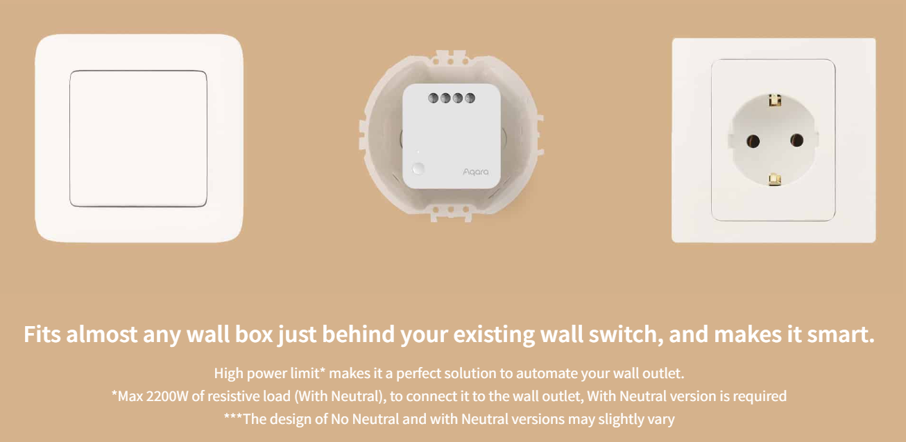 Aqara Single Switch Module T1 No Neutral