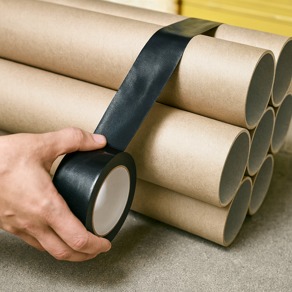 Black Duct Tape - Heavy Duty Waterproof Tape 1.88 Inch Wide - Strong Adhesive, Extra Thickness, Tear by Hand - Great for Indoor & Outdoor Use, Moving Boxes, Repairs - 45 Ft