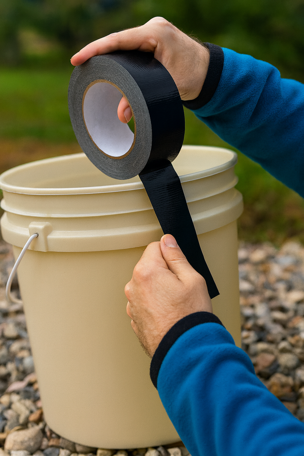 Black Duct Tape - Heavy Duty Waterproof Tape 1.88 Inch Wide - Strong Adhesive, Extra Thickness, Tear by Hand - Great for Indoor & Outdoor Use, Moving Boxes, Repairs - 45 Ft