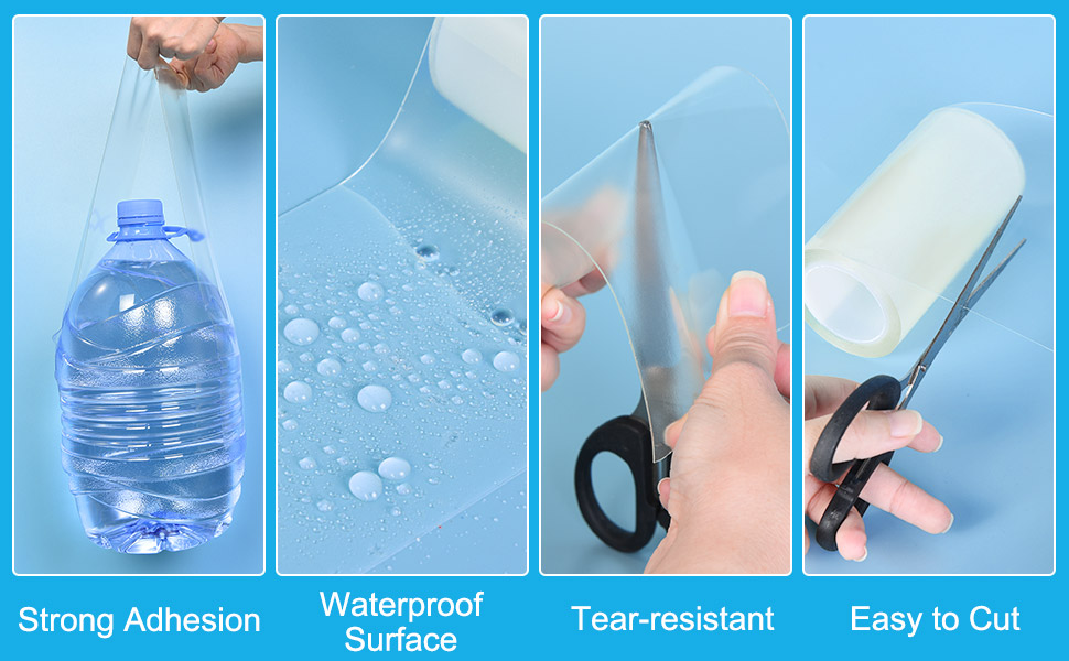 YoleShy Clear Waterproof Tape 4 in X 10 Ft Repair Tape Weather Resistant