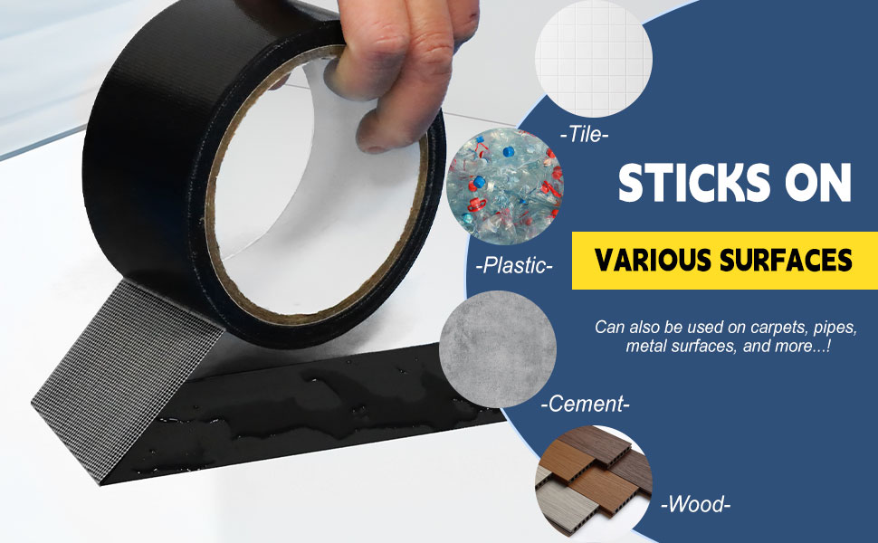 SIKEDEPRO 5-Pack Black Heavy Duty Duct Tape， 2 inches x 30 Yards Duct Tape,Strong, ducttape, Flexible, No Residue, Waterproof High Strength,All-Weather and Tear by Hand - Bulk Value for Repairs
